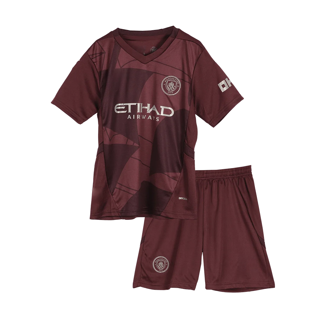 Manchester City Third Away Kids Soccer Jerseys Kit