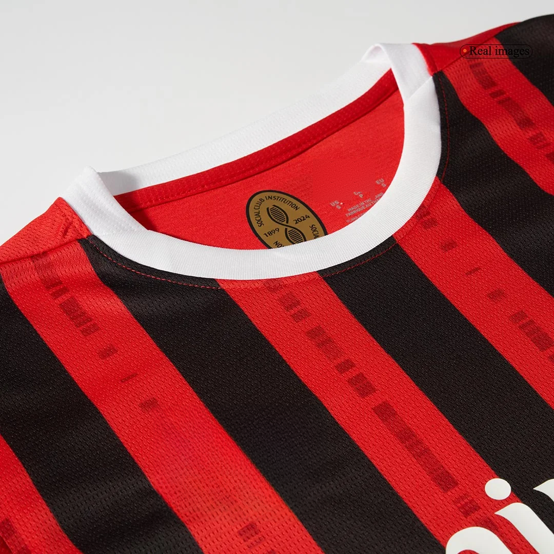 AC Milan Home Long Sleeve Soccer Jersey