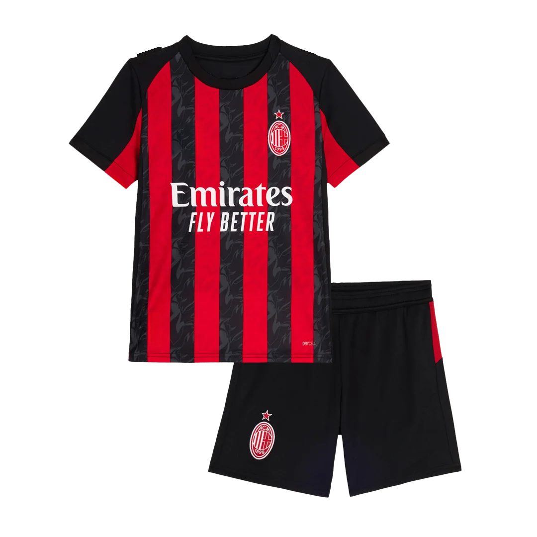 AC Milan Home Kids Soccer Jerseys Kit 2025/26