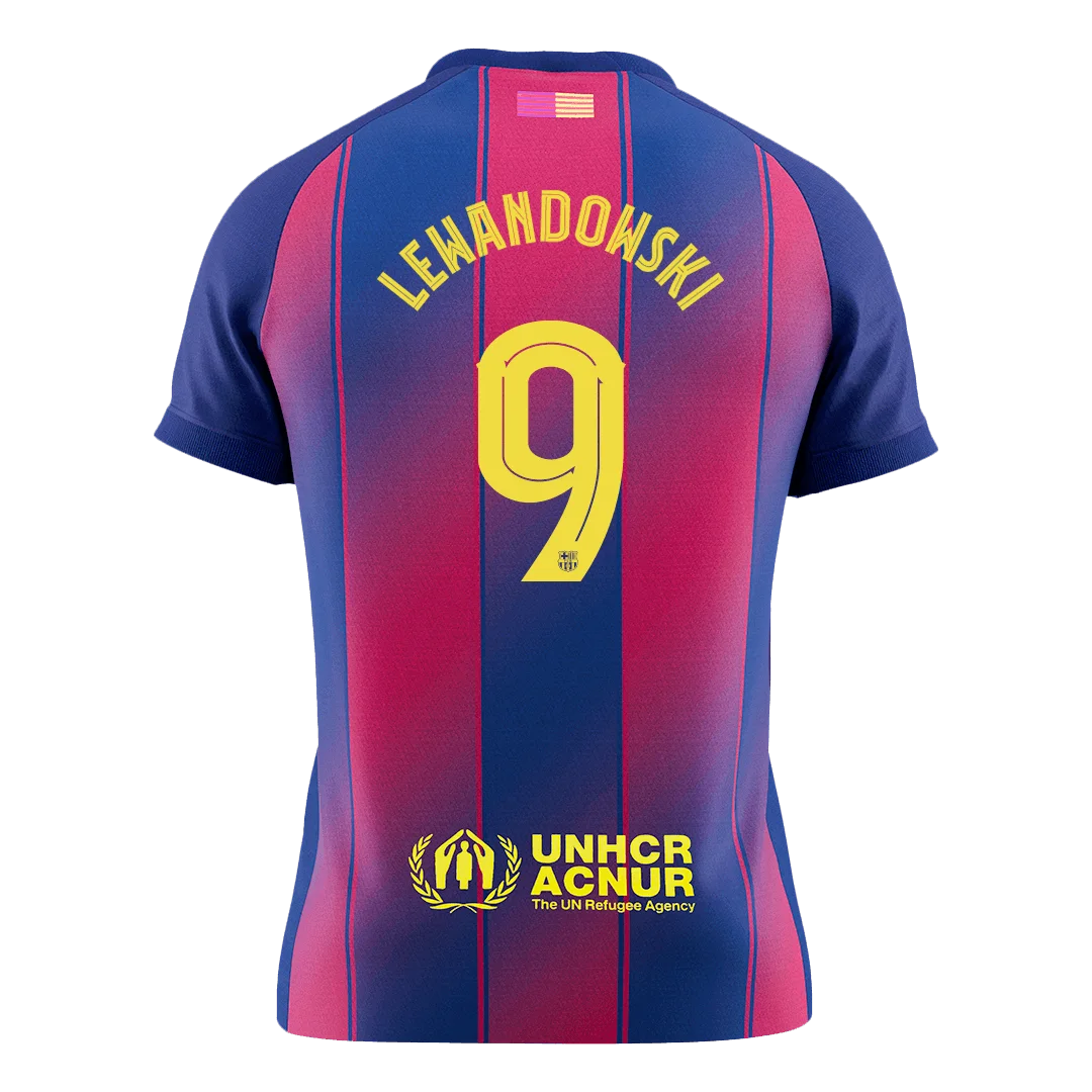 LEWANDOWSKI #9 Barcelona Home Soccer Jersey 2025/26 – UCL