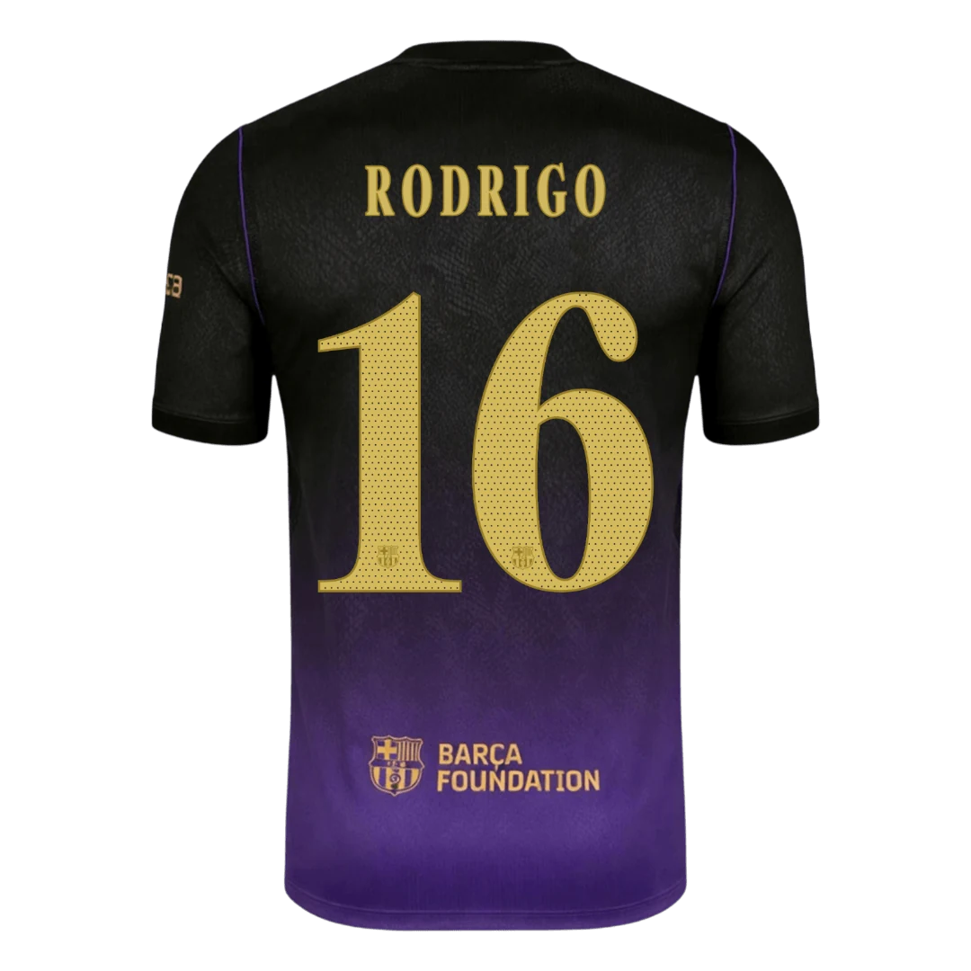 RODRIGO #16 Barcelona Away x Kobe Bryant Player Version Jersey 2026/27 – UCL