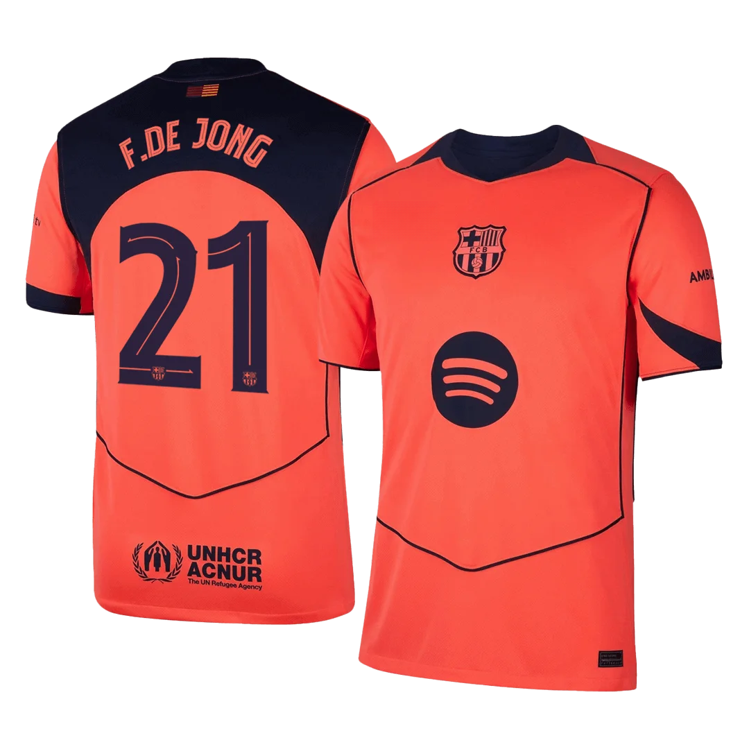 F.DE JONG #21 Barcelona Third Away Soccer Jersey 2025/26 -UCL