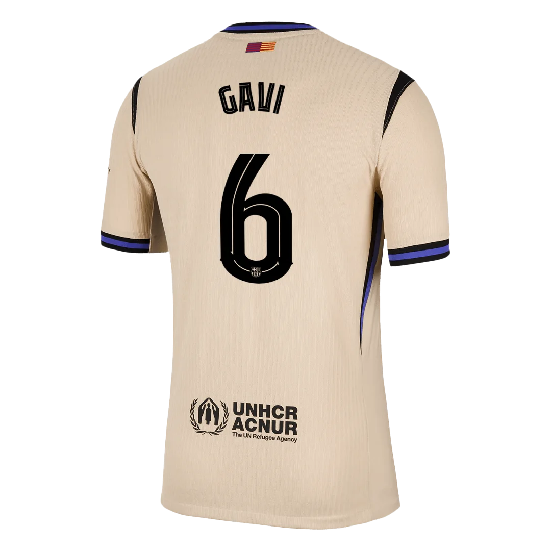GAVI #6 Barcelona Away Player Version Jersey 2025/26 – UCL