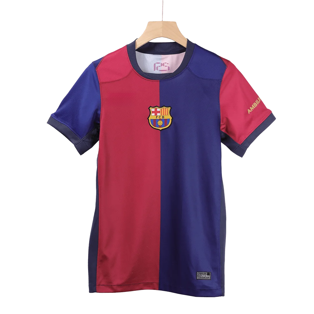 LEWANDOWSKI #9 Barcelona Home Soccer Jersey – Spotify Logo Without Text
