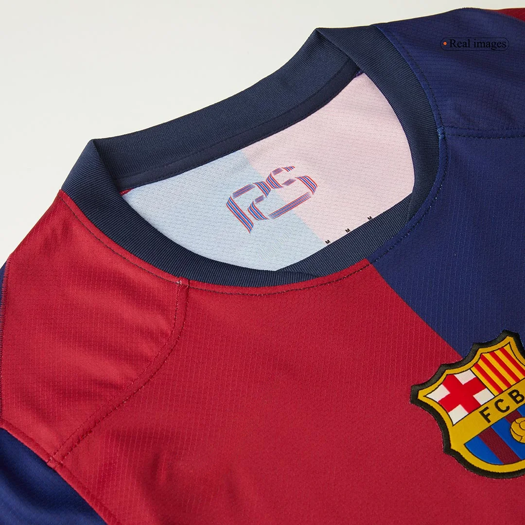 Barcelona Home Soccer Jersey -125th Anniversary (Spotify Logo Without Text)