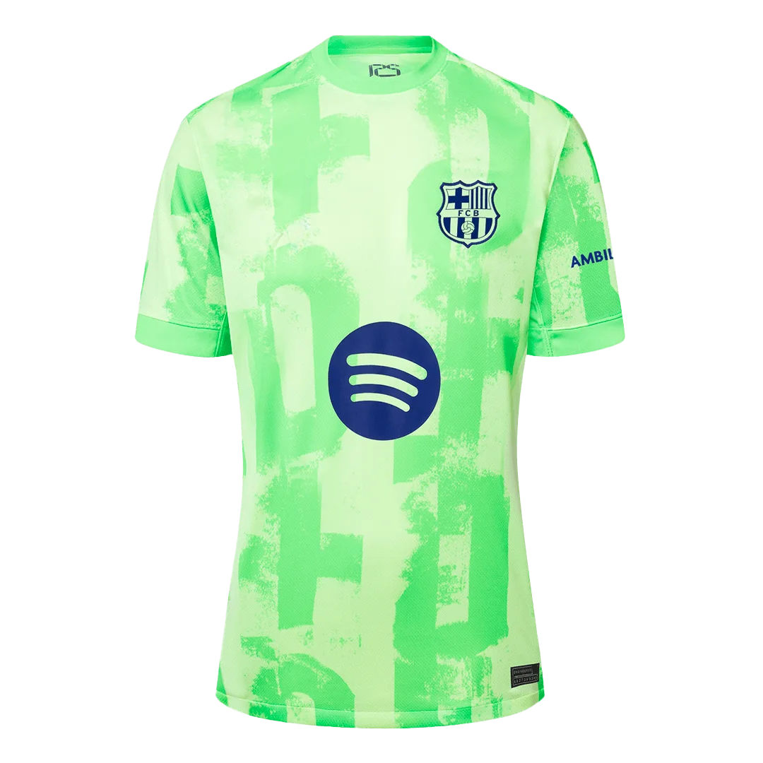 Barcelona Third Away Soccer Jersey - Spotify Logo Without Text