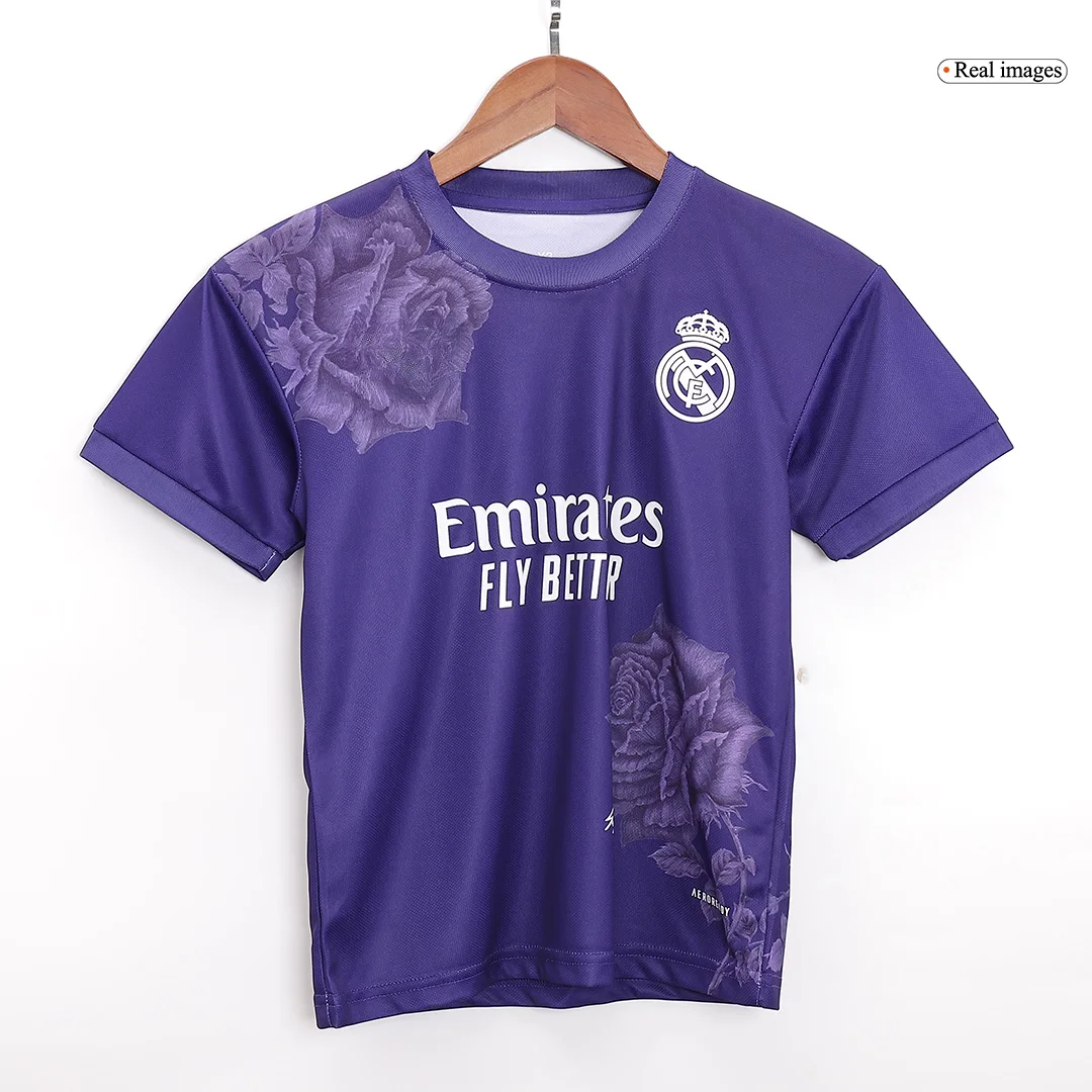 Real Madrid Fourth Away Kids Soccer Jerseys Kit 2023/24