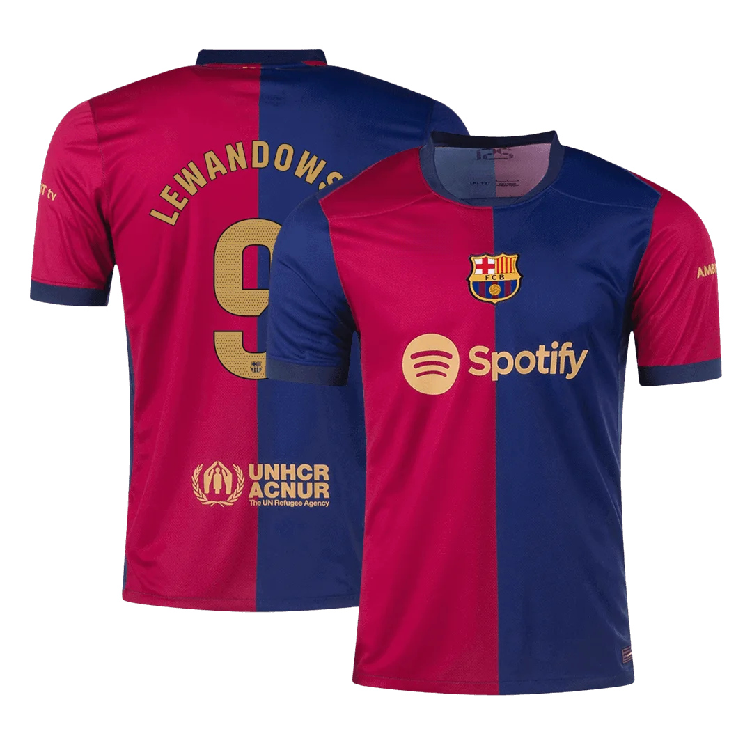 LEWANDOWSKI #9 Barcelona Home Soccer Jersey
