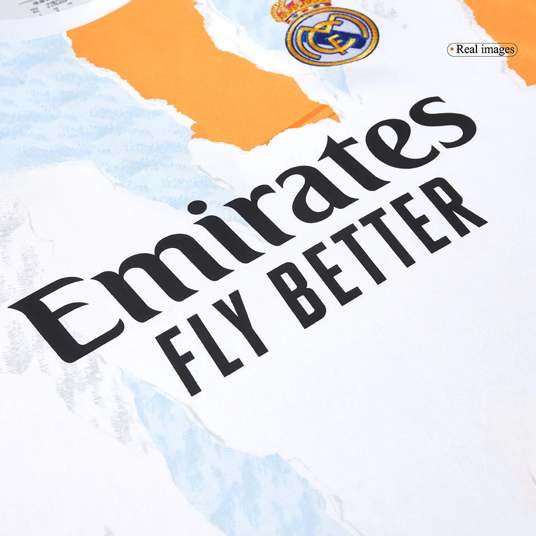 Real Madrid Pre-Match Soccer Jersey White