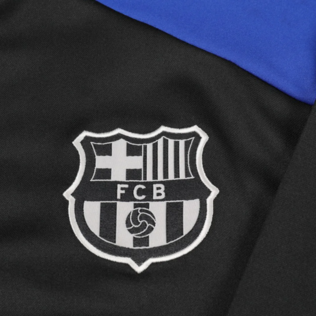 Barcelona 1/4 Zip Tracksuit Kids Black