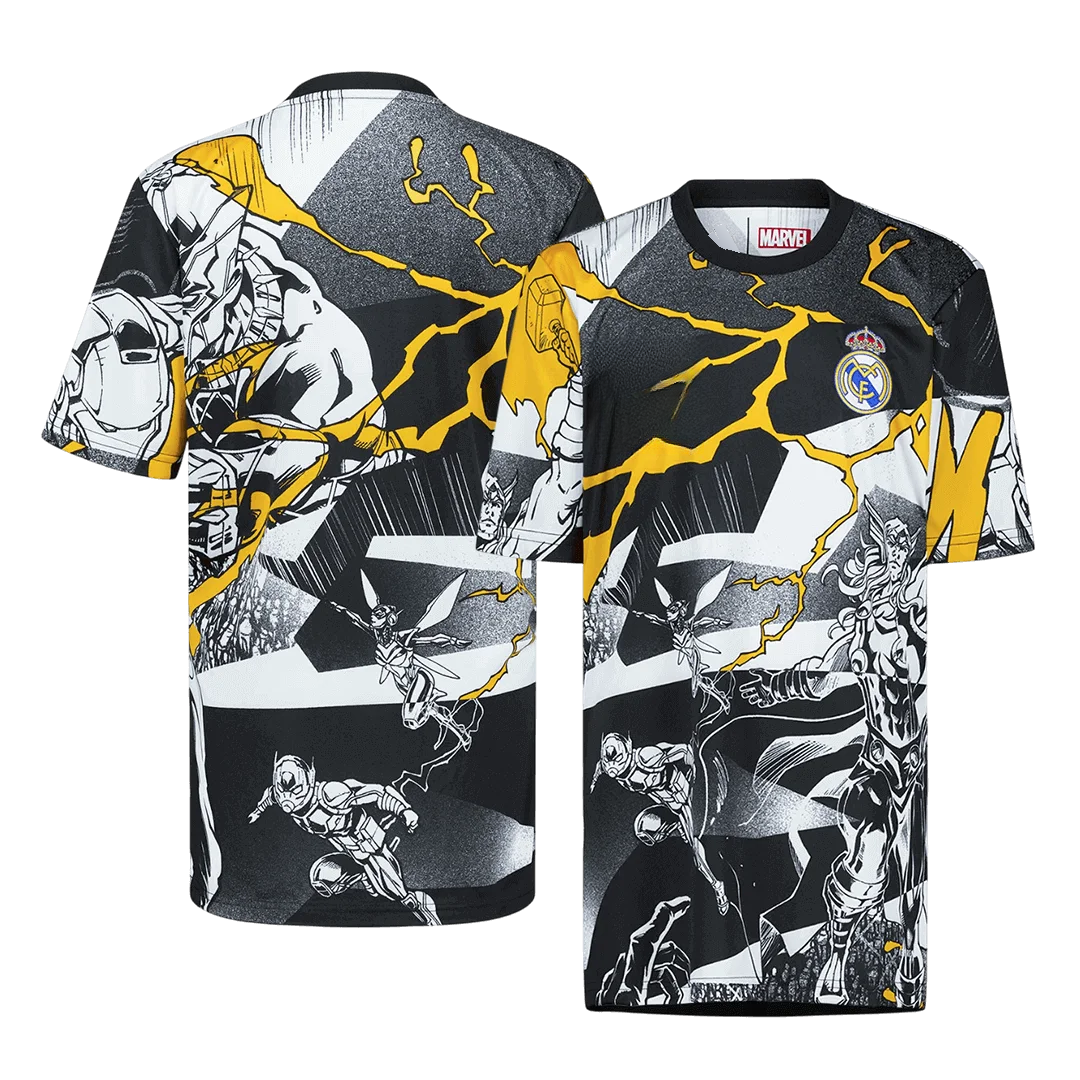 Real Madrid X Marvel Jersey 2025/26 Black&White