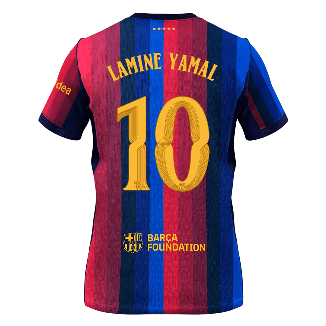 LAMINE YAMAL #10 Barcelona Home Soccer Jersey 2026/27 -UCL