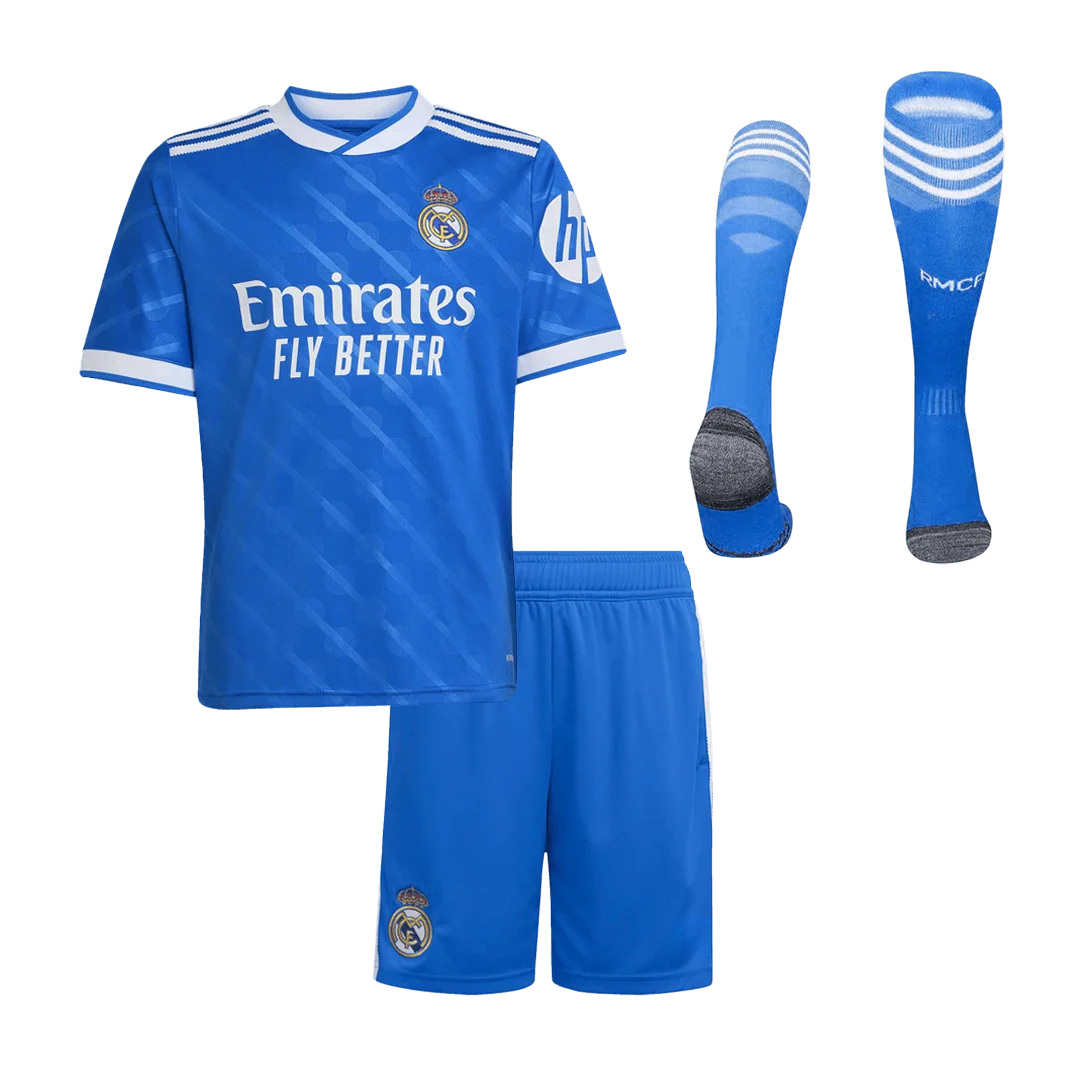 Real Madrid Third Away Kids Soccer Jerseys Full Kit 2025/26