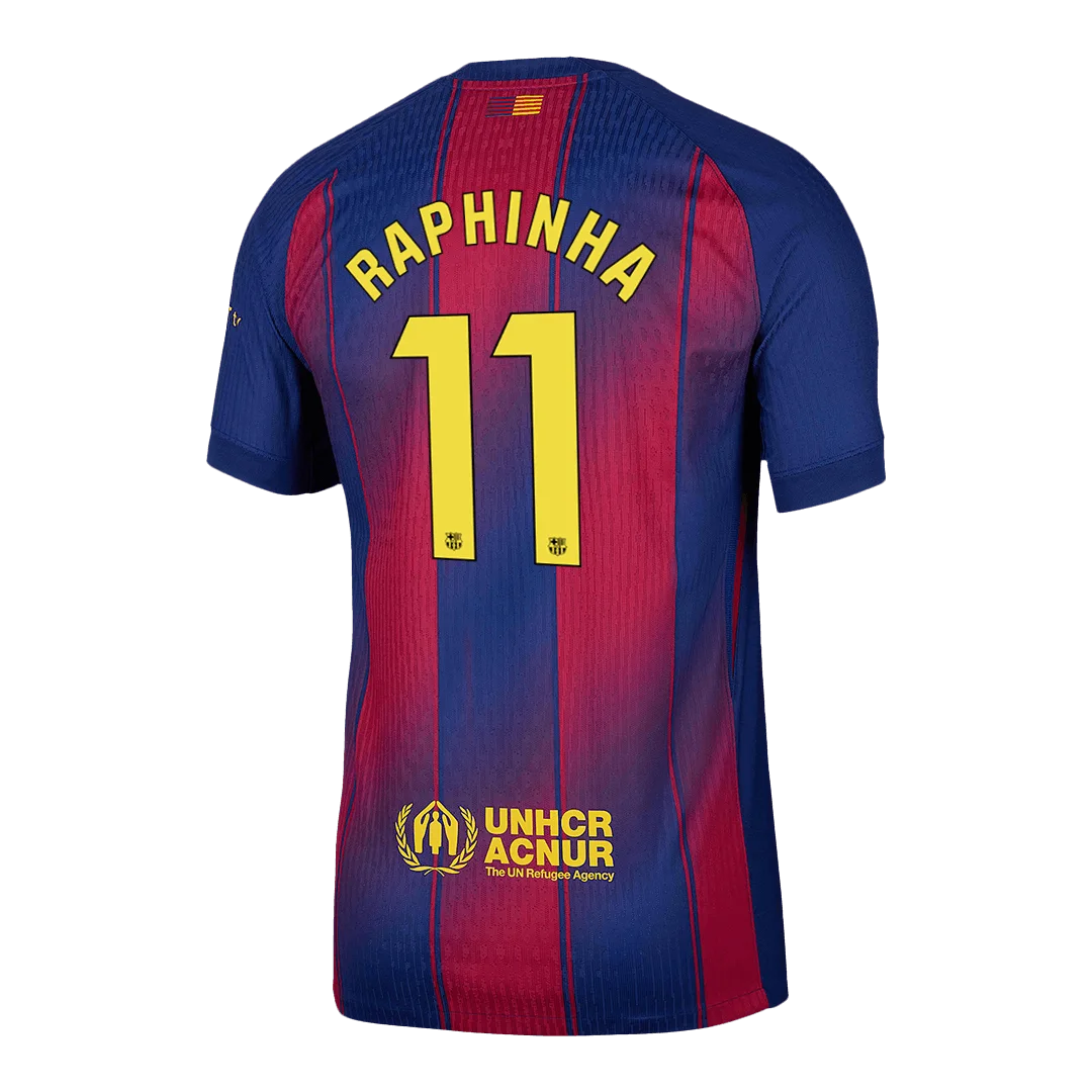 RAPHINHA #11 Barcelona Home Player Version Jersey 2025/26