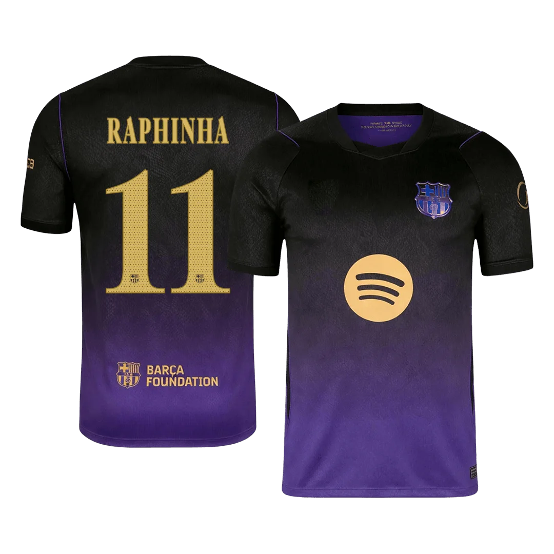 RAPHINHA #11 Barcelona Away Soccer Jersey 2026/27 -UCL