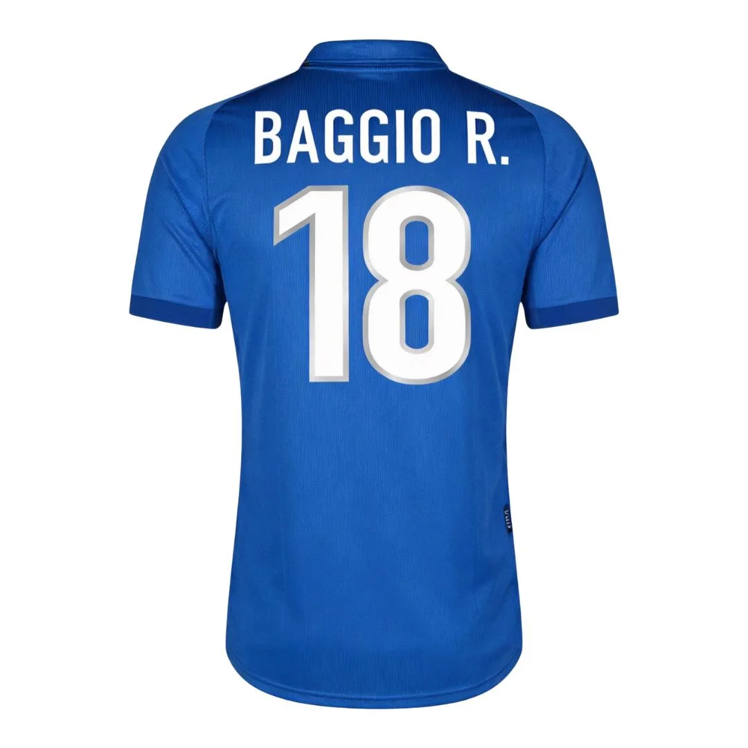 Retro Shirt BAGGIO R. #18 Italië Thuis Wereldkampioenschap 1998