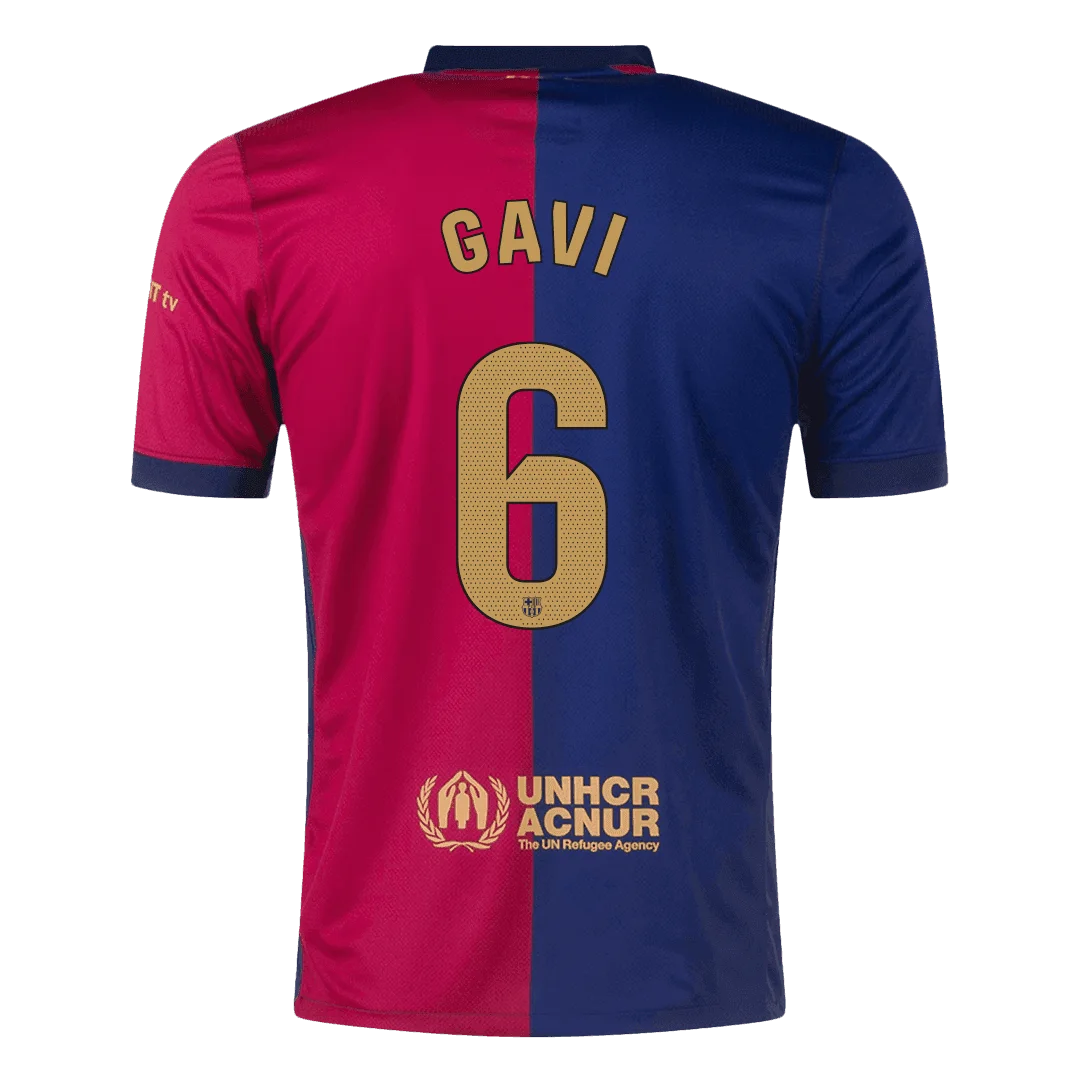 GAVI #6 Barcelona Home Soccer Jersey – Spotify Logo Without Text