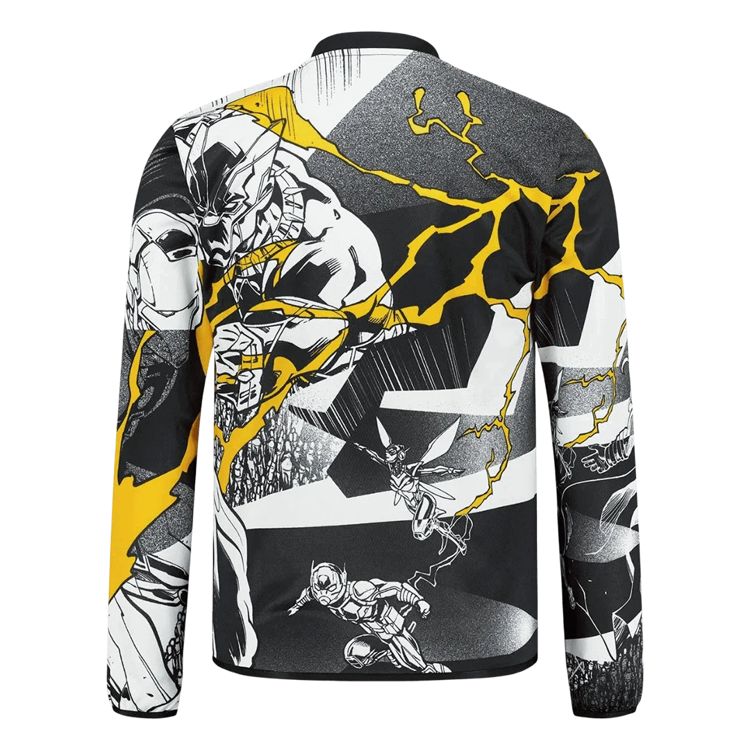 Real Madrid X Marvel Long Sleeve Jersey 25/26 Black&White