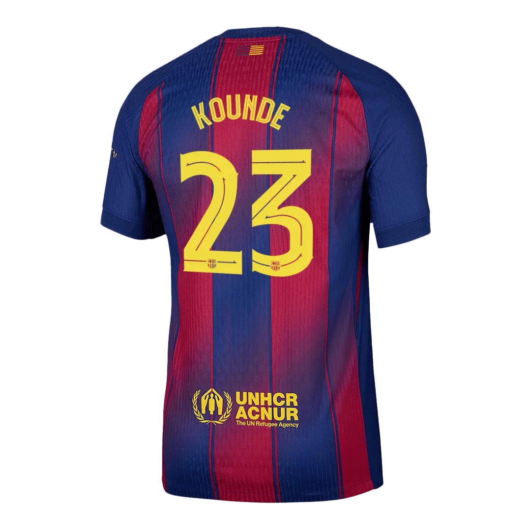 KOUNDE #23 Barcelona Home Player Version Jersey 2025/26 – UCL