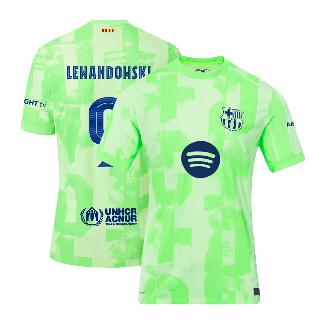 LEWANDOWSKI #9 Barcelona Third Player Version Jersey - UCL(Spotify Logo Without Text）