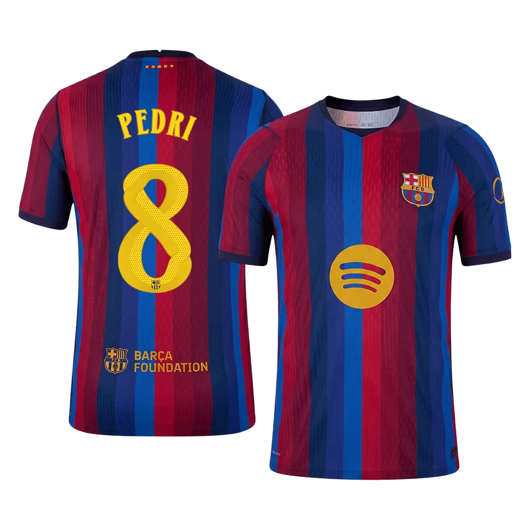 PEDRI #8 Barcelona Home Player Version Jersey 2026/27 - UCL