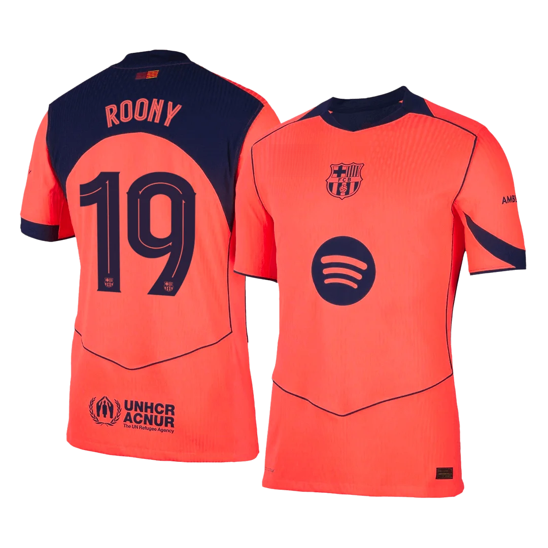 ROONY #19 Barcelona Third Away Player Version Jersey 2025/26 - UCL