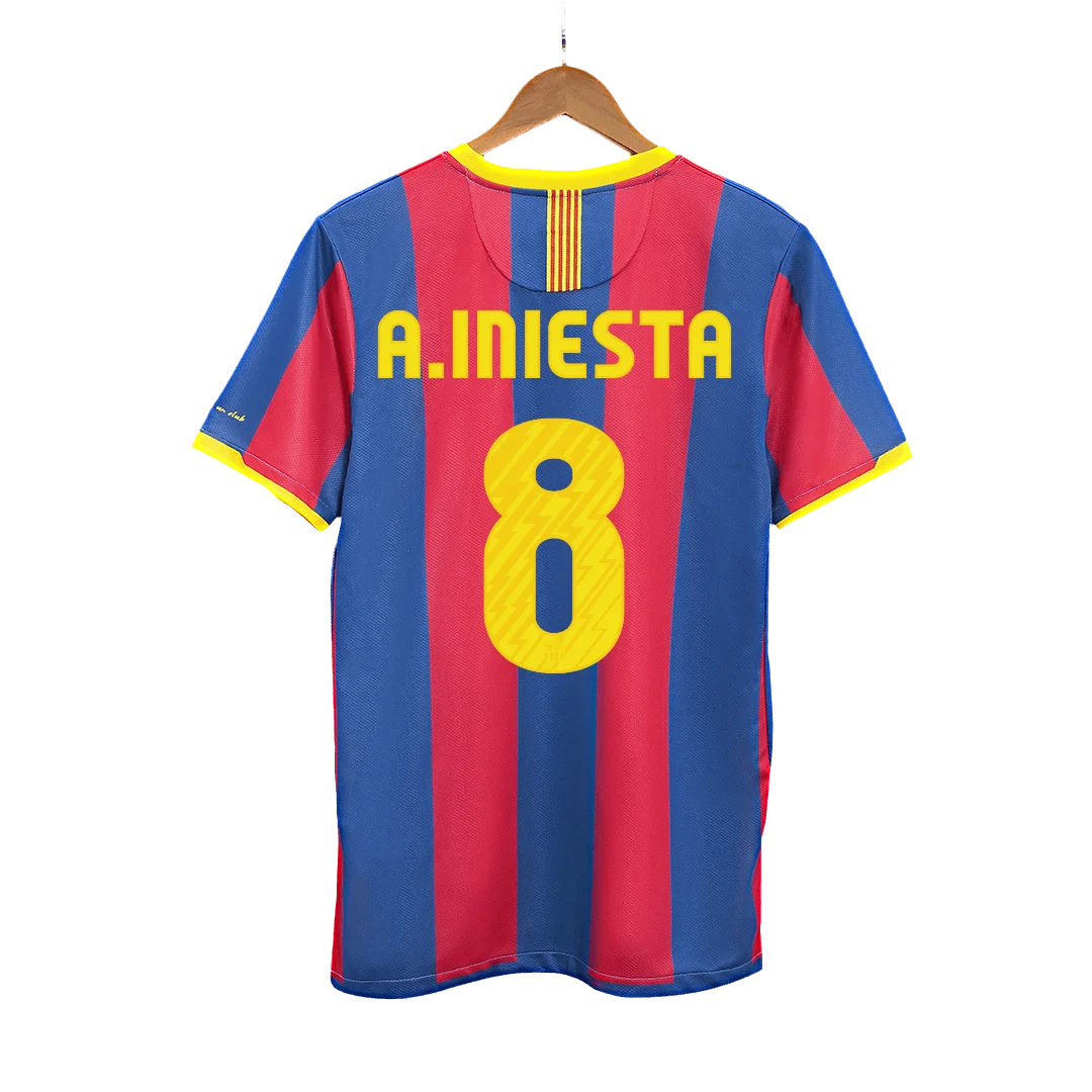 Retro Soccer Jersey A.INIESTA #8 Barcelona Home 2010/11