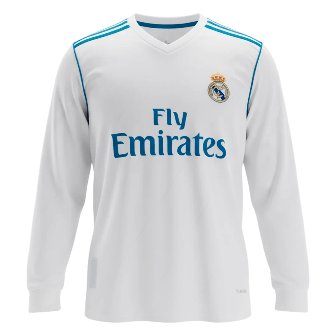 Retro Soccer Jersey BENZEMA #9 Real Madrid Home Long Sleeve 2017/18