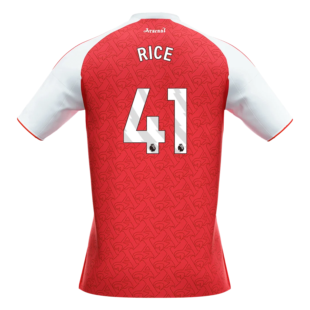 RICE #41 Arsenal Home Soccer Jersey 2025/26
