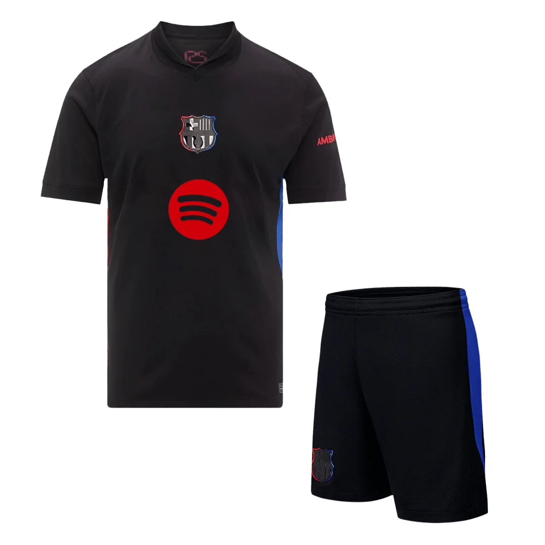 Barcelona Away Jerseys Kit- Spotify Logo Without Text