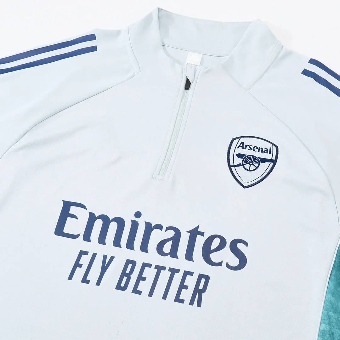 Arsenal 1/4 Zip Tracksuit 2025/26 Kids White