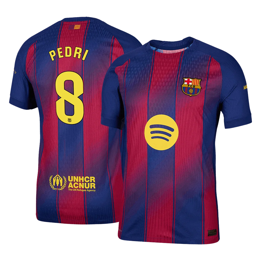 PEDRI #8 Barcelona Home Player Version Jersey 2025/26