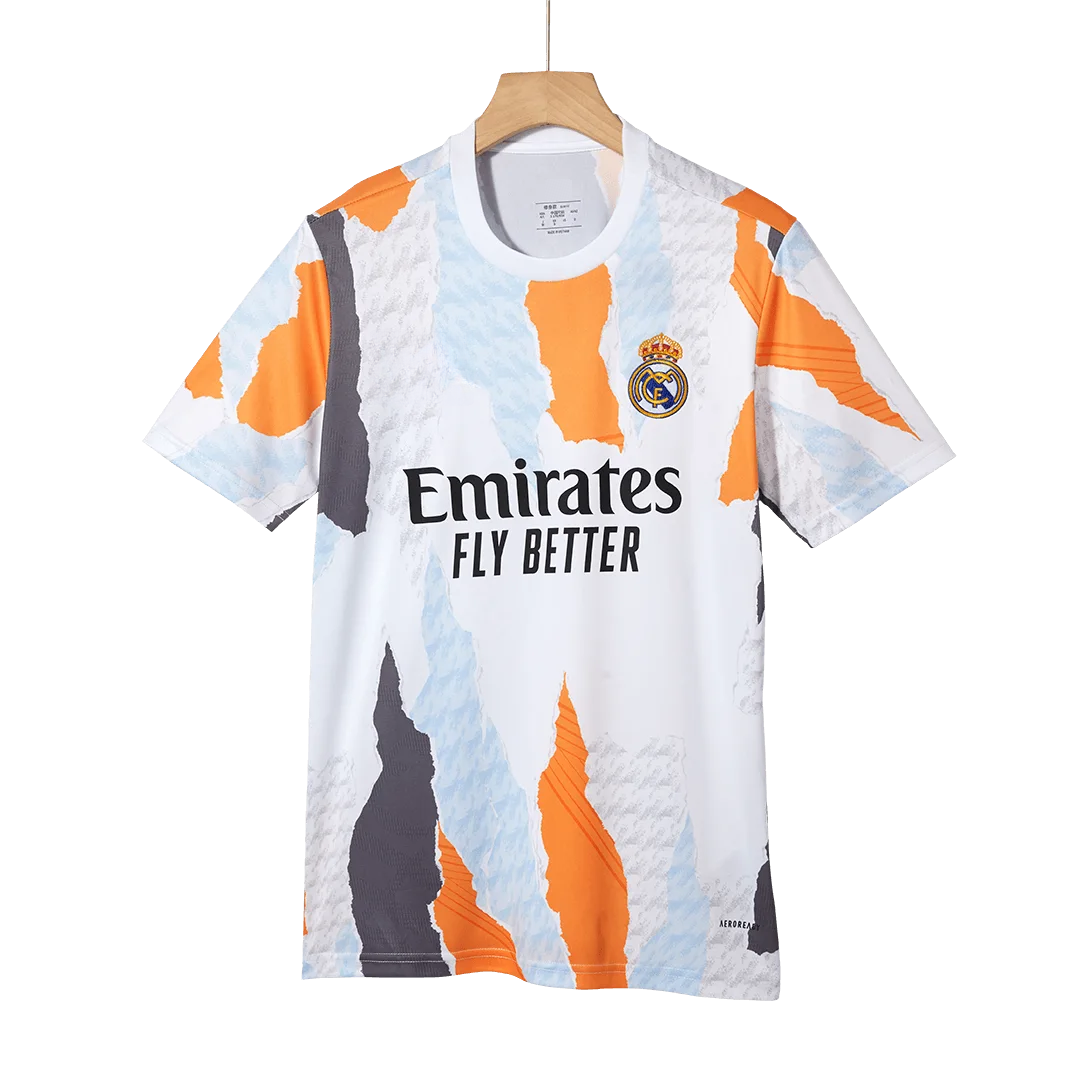 Real Madrid Pre-Match Soccer Jersey White