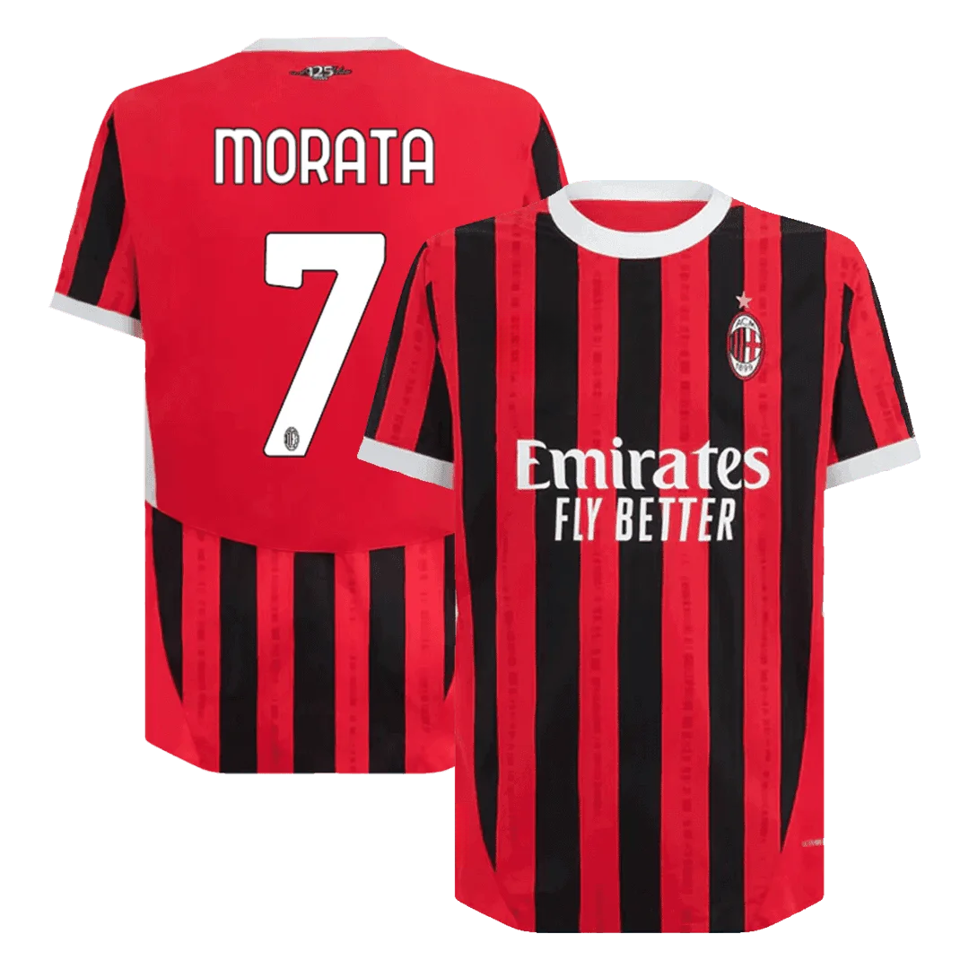 MORATA #7 AC Milan Home Authentic Soccer Jersey