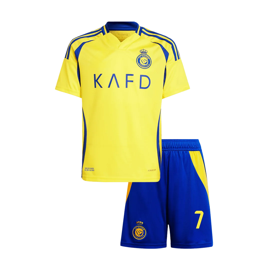 RONALDO #7 Al Nassr Home Kids Soccer Jerseys Kit – ACL