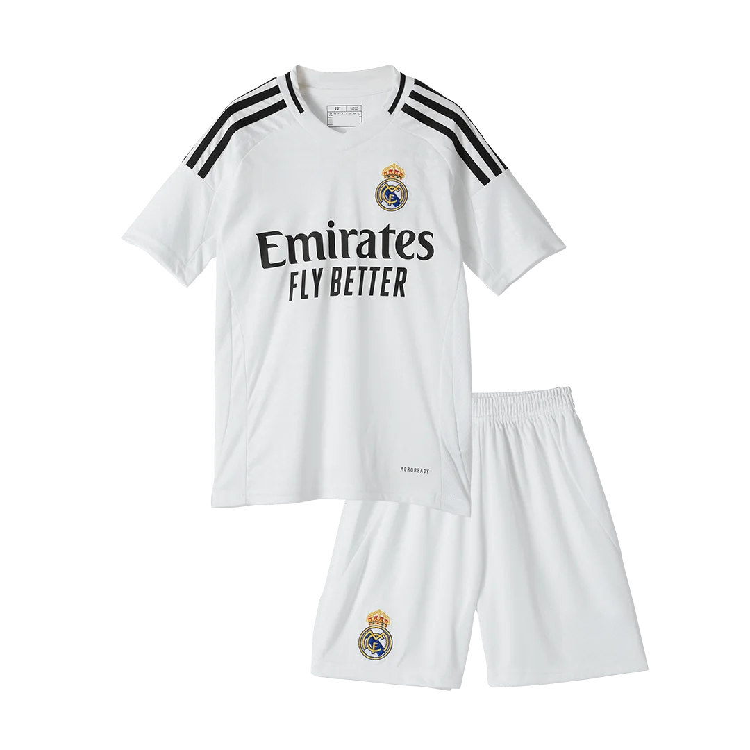 MBAPPÉ #9 Real Madrid Home Kids Soccer Jerseys Kit