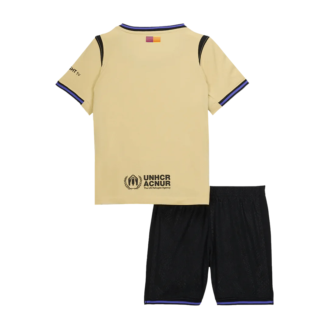 Barcelona Away Kids Soccer Jerseys Kit 2025/26
