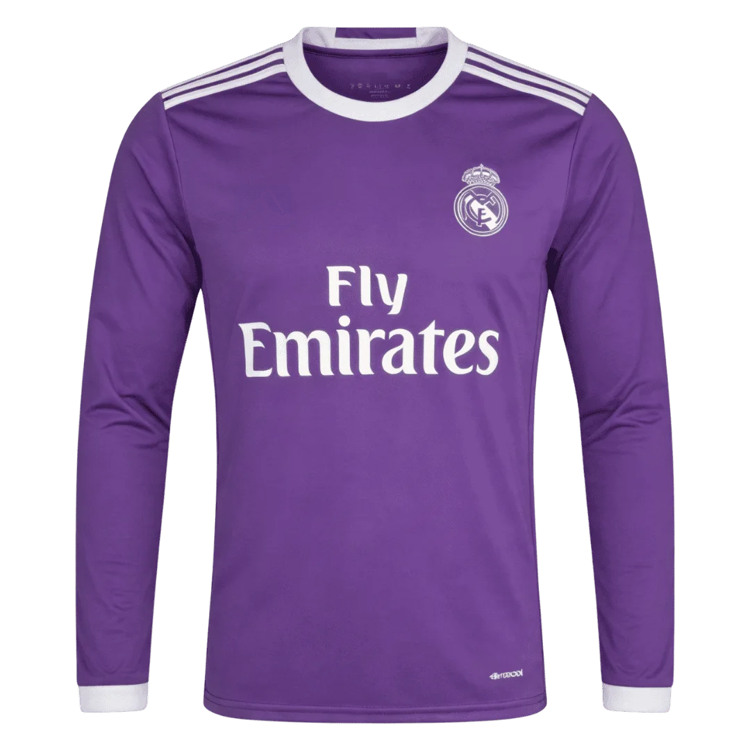 Retro Soccer Jersey Real Madrid Away Long Sleeve 2016/17