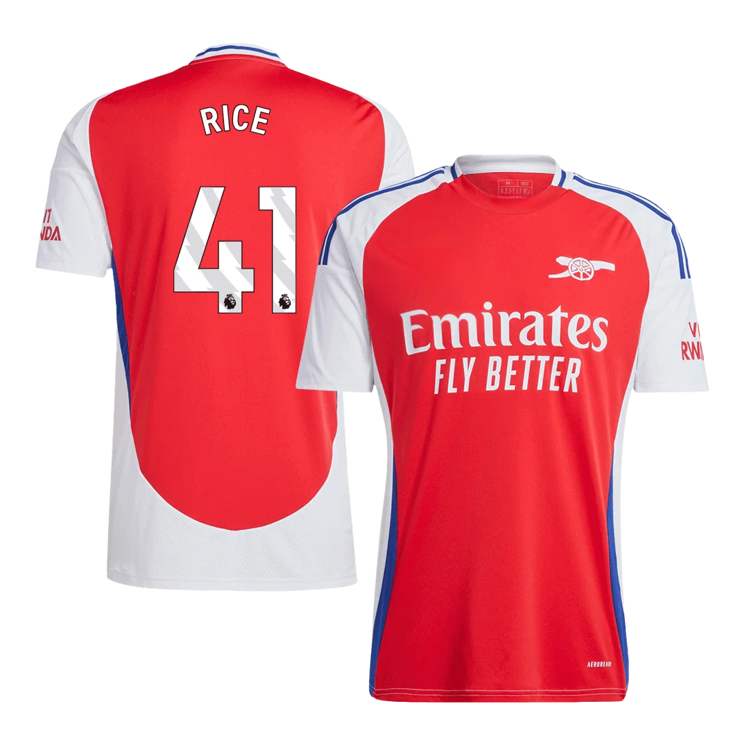 RICE #41 Arsenal Home Soccer Jersey