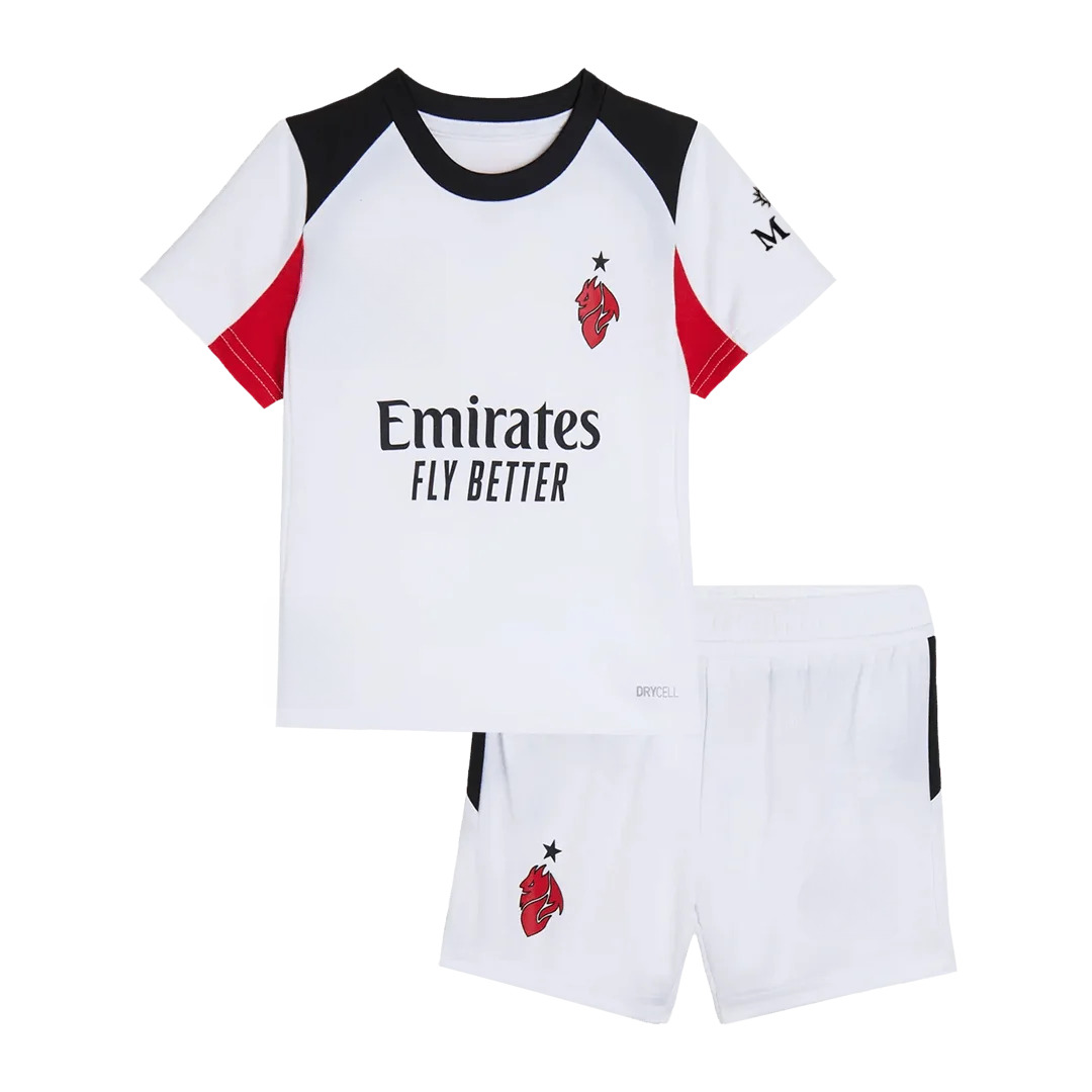 AC Milan Away Kids Soccer Jerseys Kit 2025/26