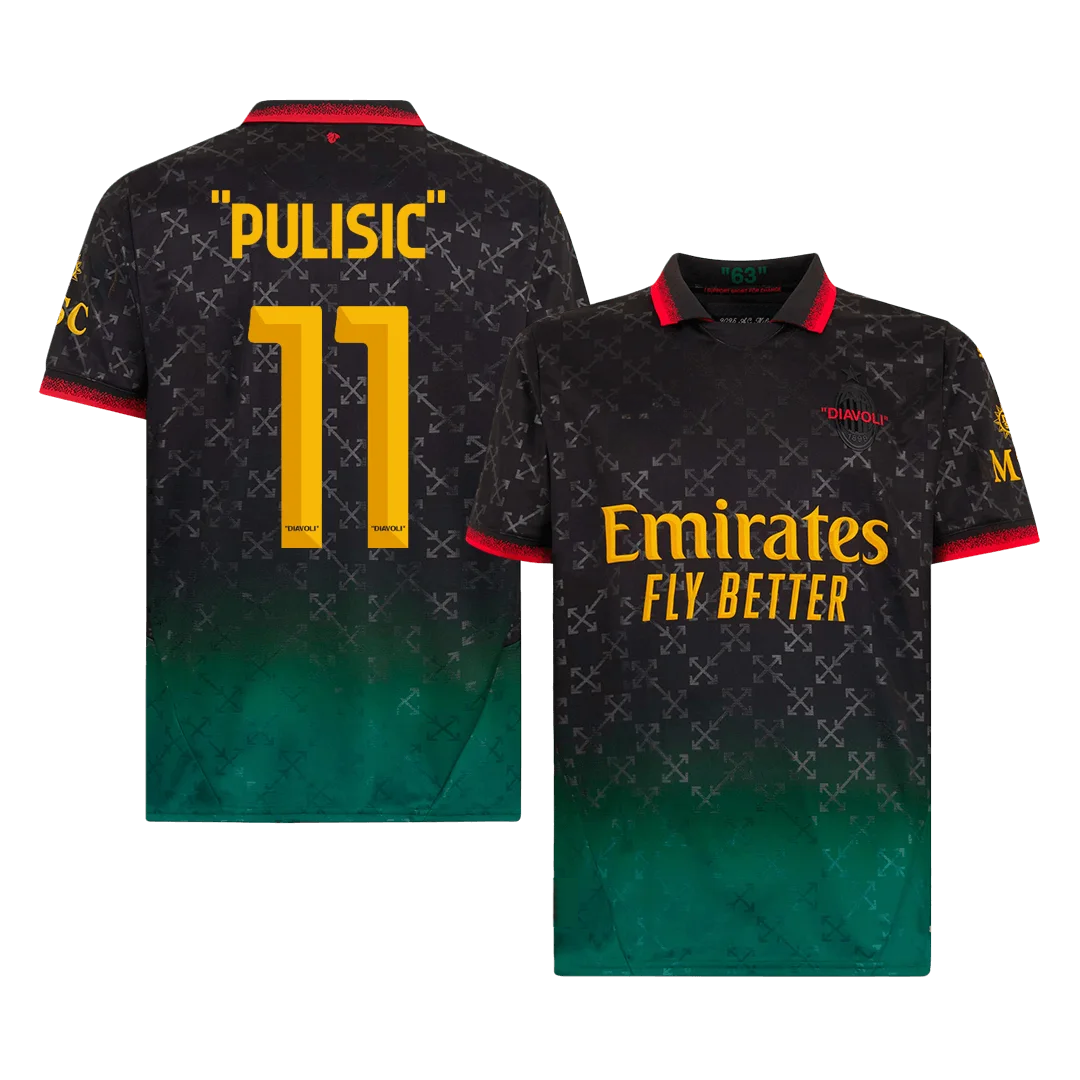 "PULISIC" #11 AC Milan Fourth Away Soccer Jersey