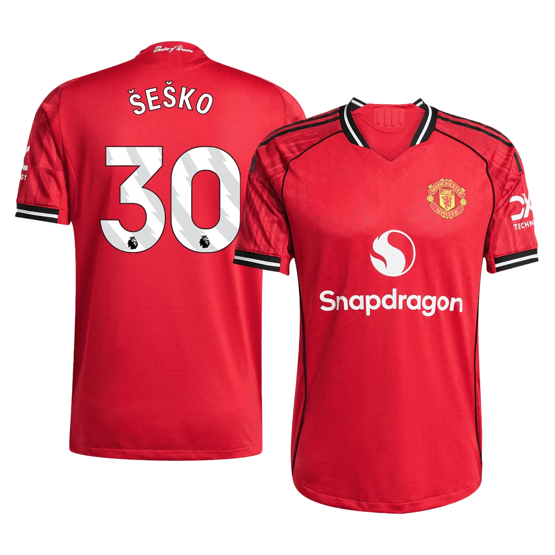 ŠEŠKO #30 Manchester United Thuisshirt spelersversie 2025/26