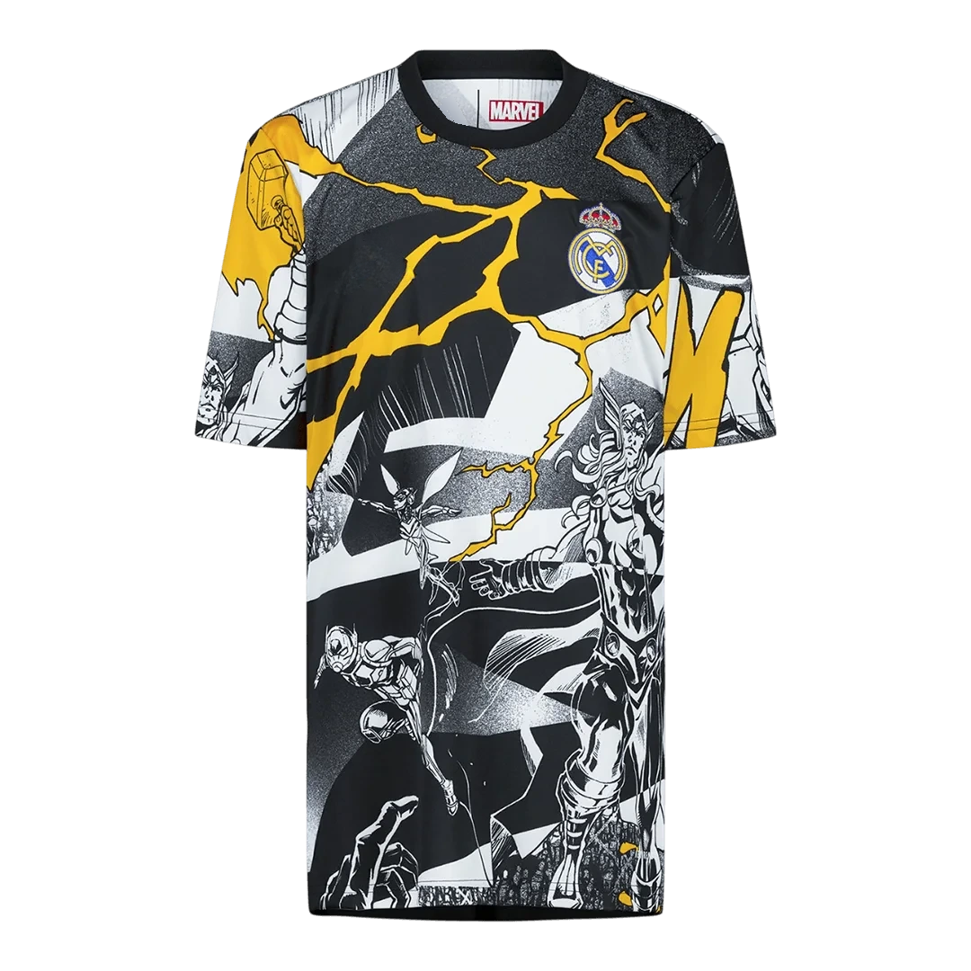 Real Madrid X Marvel Jersey 2025/26 Black&White