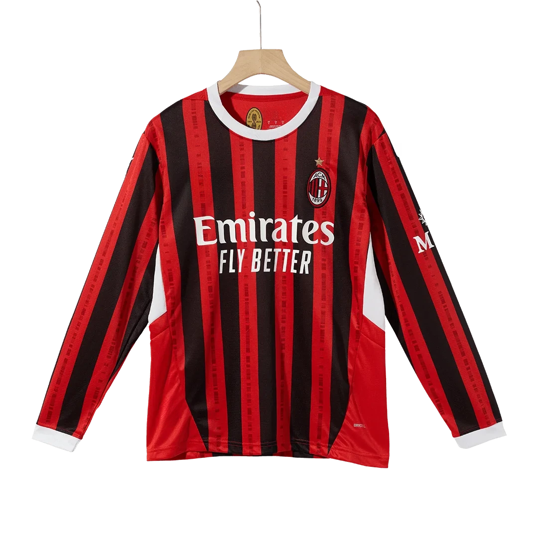 AC Milan Home Long Sleeve Soccer Jersey