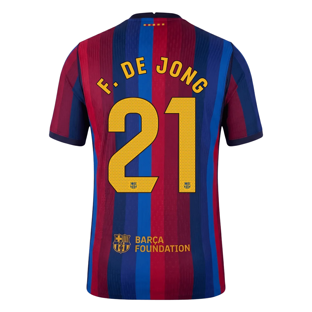 DE JONG #21 Barcelona Home Player Version Jersey 2026/27
