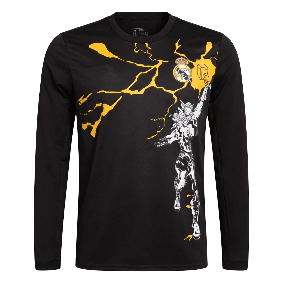 Real Madrid X Marvel Long Sleeve Jersey 25/26 Black