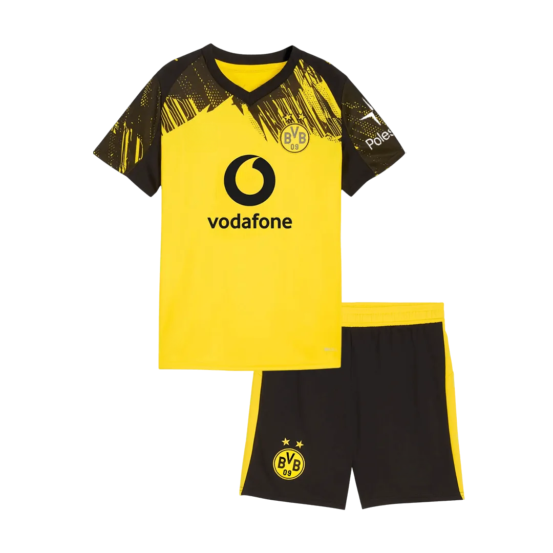 Borussia Dortmund Home Kids Soccer Jerseys Kit 2025/26