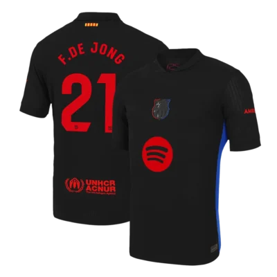 F.DE JONG #21 Barcelona Camisa II Jogador - logotipo do Spotify sem texto