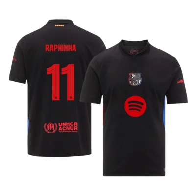 RAPHINHA #11 Barcelona Camisa II -UCL (logotipo do Spotify sem texto)